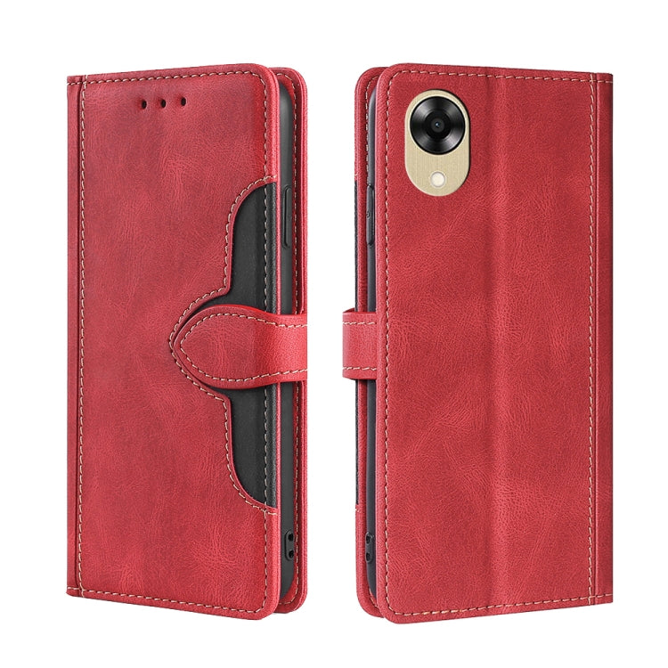 Skin Feel Magnetic Buckle Leather Phone Case