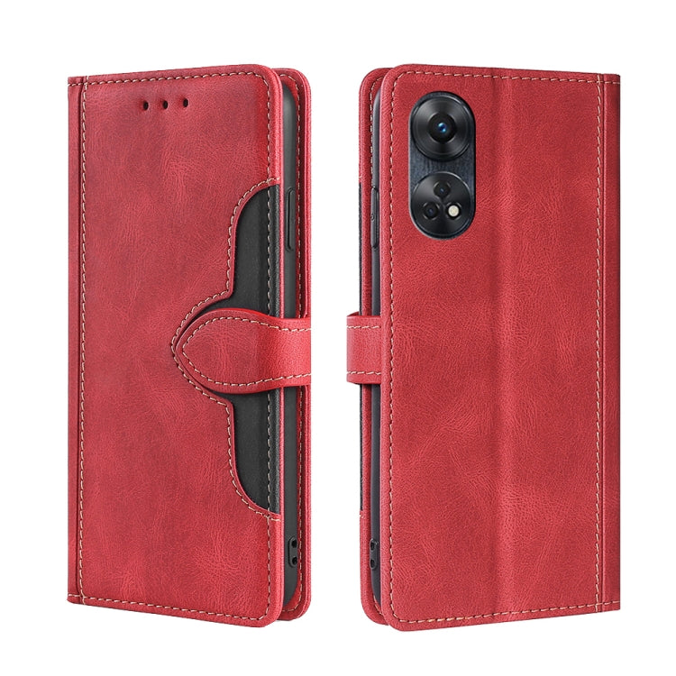 Skin Feel Magnetic Buckle Leather Phone Case