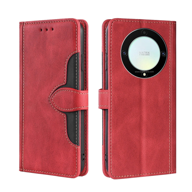 Skin Feel Magnetic Buckle Leather Phone Case