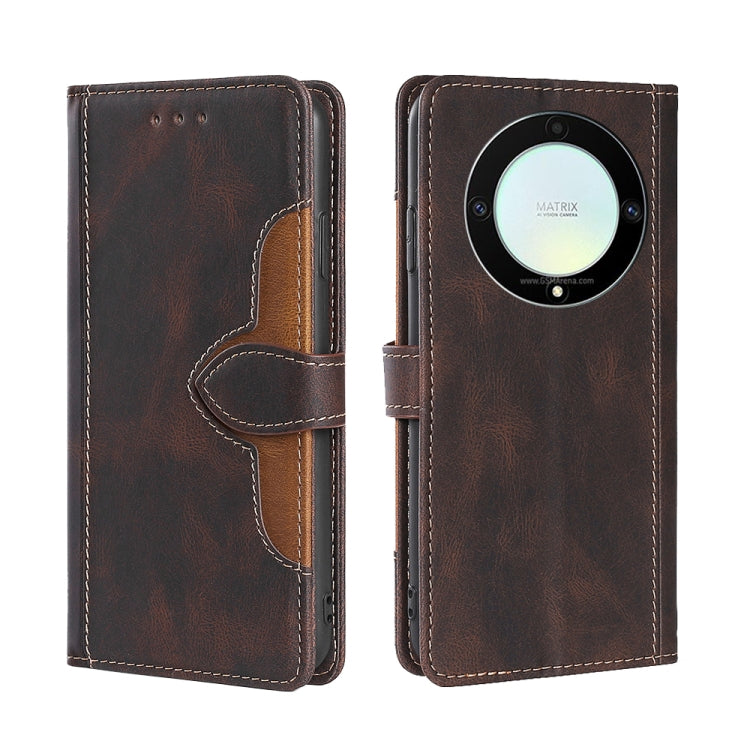 Skin Feel Magnetic Buckle Leather Phone Case