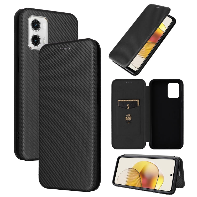 Carbon Fiber Texture Flip Leather Phone Case