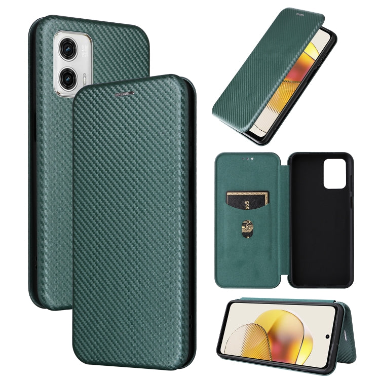 Carbon Fiber Texture Flip Leather Phone Case