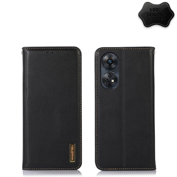 KHAZNEH Nappa Top Layer Cowhide Leather Phone Case, For Motorola Moto G73 5G, For OPPO Reno8 T 4G