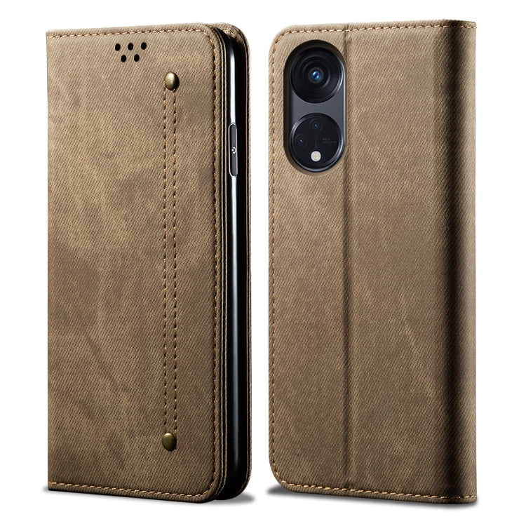 Denim Texture Leather Phone Case, For OPPO Reno8 T 5G / A1 Pro, For OPPO A58 5G / A58x / A78 5G