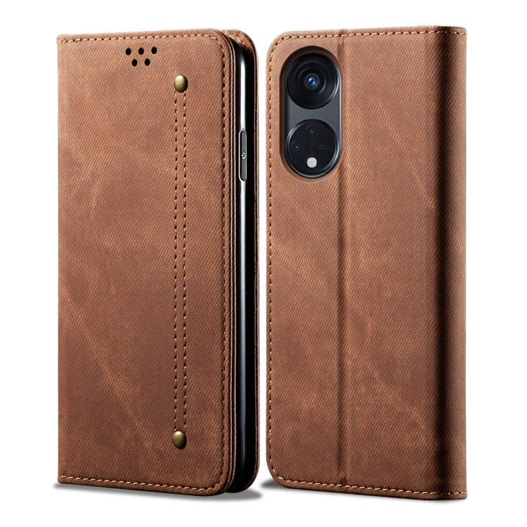 Denim Texture Leather Phone Case, For OPPO Reno8 T 5G / A1 Pro, For OPPO A58 5G / A58x / A78 5G