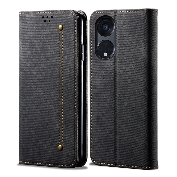 Denim Texture Leather Phone Case, For OPPO Reno8 T 5G / A1 Pro, For OPPO A58 5G / A58x / A78 5G