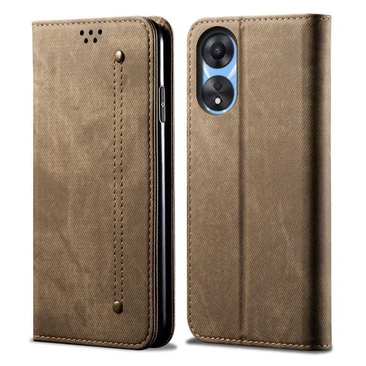 Denim Texture Leather Phone Case, For OPPO Reno8 T 5G / A1 Pro, For OPPO A58 5G / A58x / A78 5G