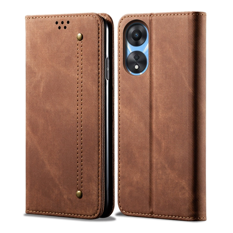 Denim Texture Leather Phone Case, For OPPO Reno8 T 5G / A1 Pro, For OPPO A58 5G / A58x / A78 5G