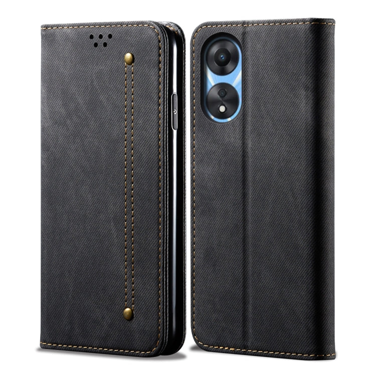 Denim Texture Leather Phone Case, For OPPO Reno8 T 5G / A1 Pro, For OPPO A58 5G / A58x / A78 5G