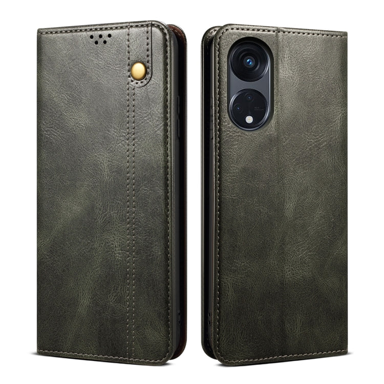 Oil Wax Crazy Horse Texture Leather Phone Case, For OPPO Reno8 T 5G / A1 Pro, For OPPO A58 5G / A58x / A78 5G