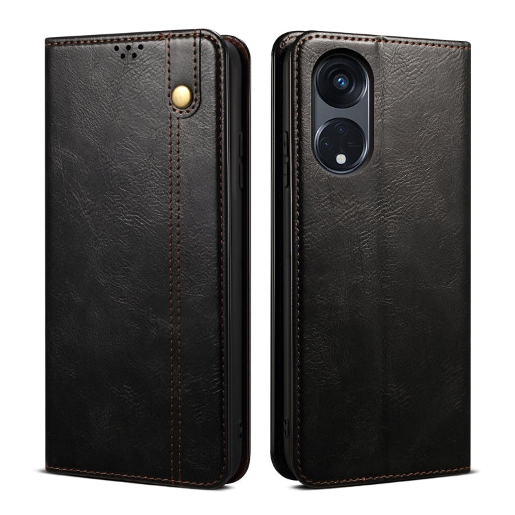 Oil Wax Crazy Horse Texture Leather Phone Case, For OPPO Reno8 T 5G / A1 Pro, For OPPO A58 5G / A58x / A78 5G
