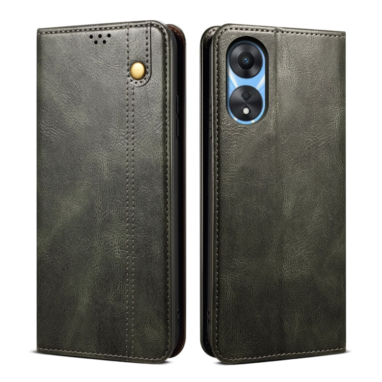 Oil Wax Crazy Horse Texture Leather Phone Case, For OPPO Reno8 T 5G / A1 Pro, For OPPO A58 5G / A58x / A78 5G