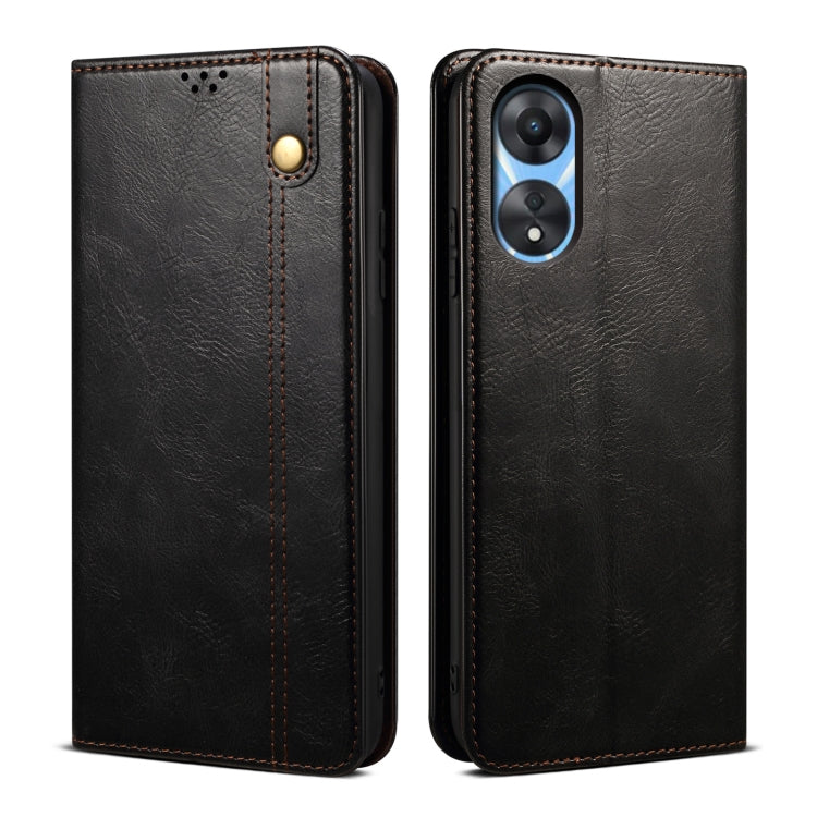 Oil Wax Crazy Horse Texture Leather Phone Case, For OPPO Reno8 T 5G / A1 Pro, For OPPO A58 5G / A58x / A78 5G