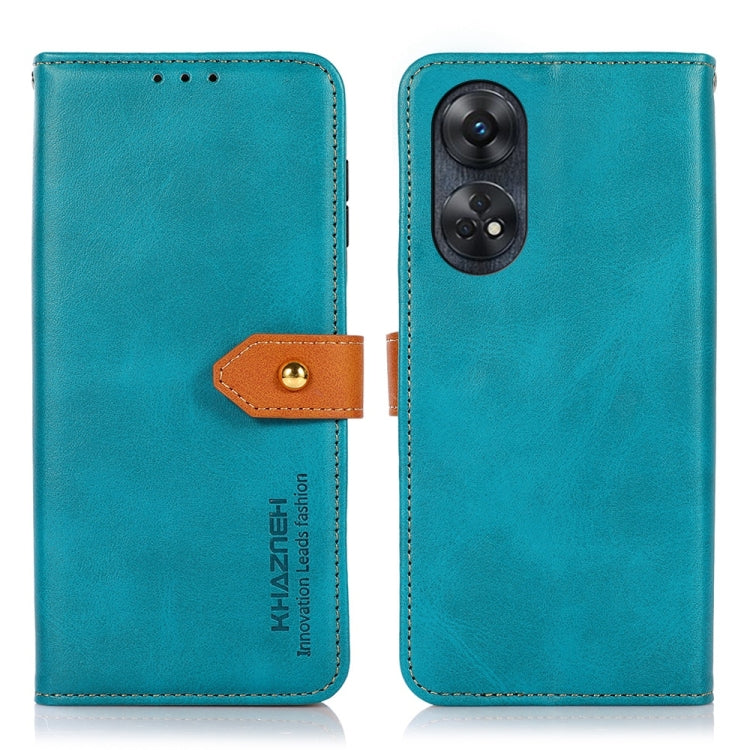 KHAZNEH Dual-color Cowhide Texture Flip Leather Phone Case