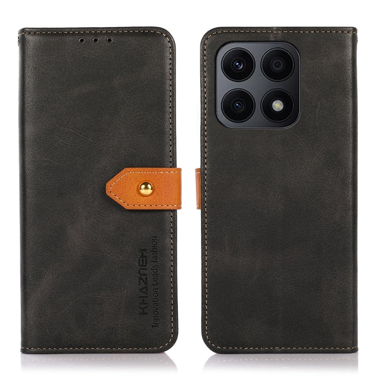 KHAZNEH Dual-color Cowhide Texture Flip Leather Phone Case