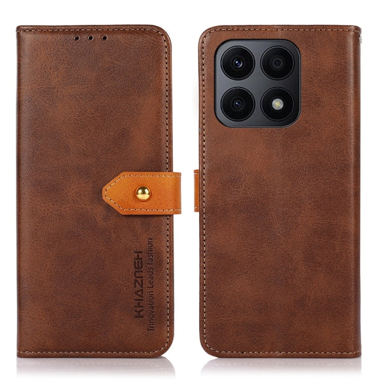 KHAZNEH Dual-color Cowhide Texture Flip Leather Phone Case