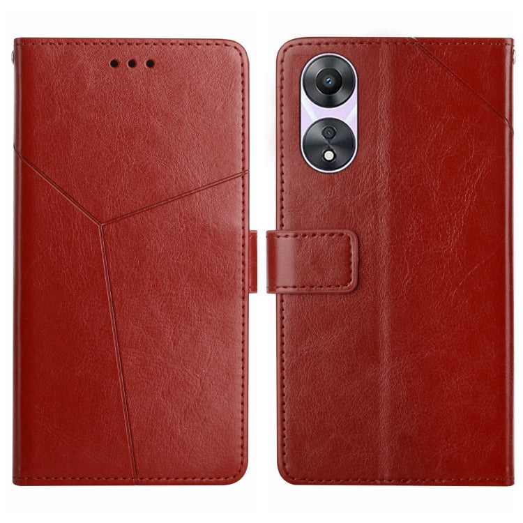 HT01 Y-shaped Pattern Flip Leather Phone Case, For OPPO Reno8 T 5G/A1 Pro 5G, For Xiaomi 13 Lite, For Samsung Galaxy A24 4G