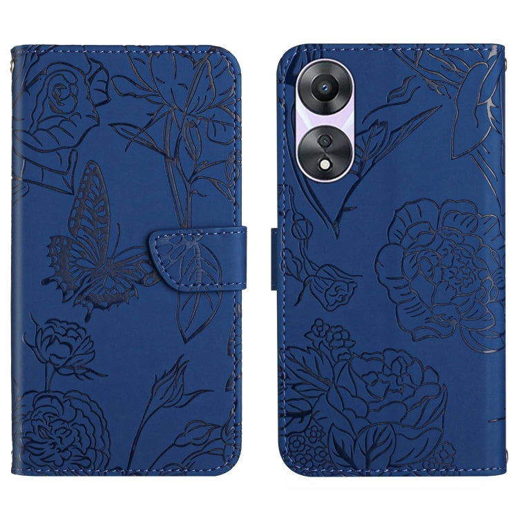 HT03 Skin Feel Butterfly Embossed Flip Leather Phone Case, For OPPO Reno8 T 5G/A1 Pro 5G, For Xiaomi 13 Lite, For Samsung Galaxy A24 4G