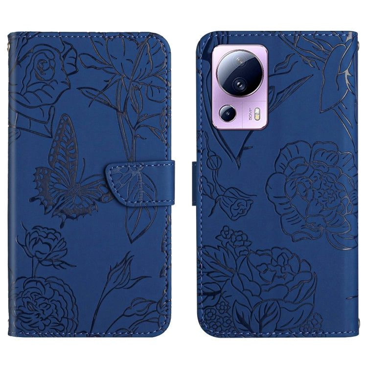 HT03 Skin Feel Butterfly Embossed Flip Leather Phone Case, For OPPO Reno8 T 5G/A1 Pro 5G, For Xiaomi 13 Lite, For Samsung Galaxy A24 4G