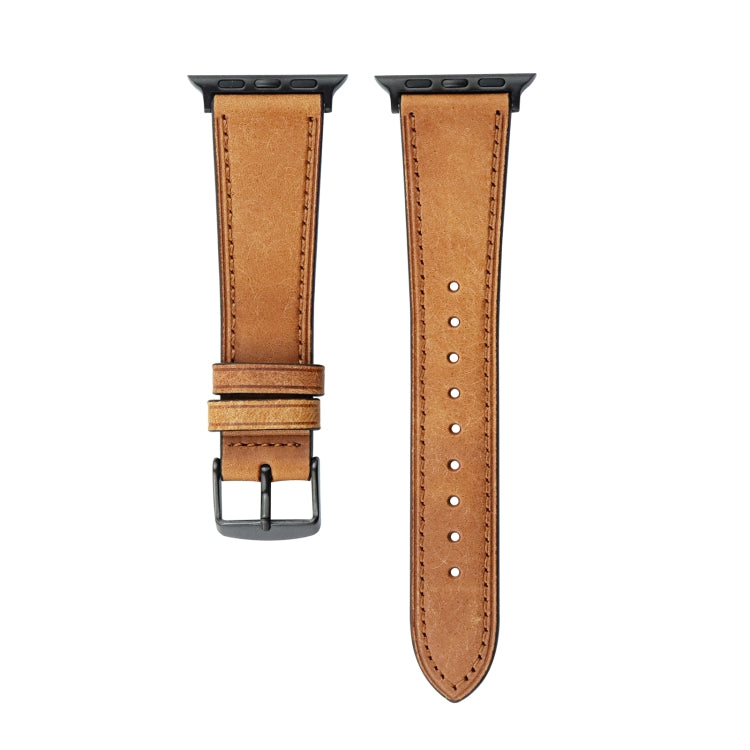 Crazy Horse Genuine Leather Watch Band, For Apple Watch Series 8&amp;7 41mm / SE 2&amp;6&amp;SE&amp;5&amp;4 40mm, For Apple Watch Ultra 49mm / Series 8&amp;7 45mm / SE 2&amp;6&amp;SE&amp;5&amp;4 44mm