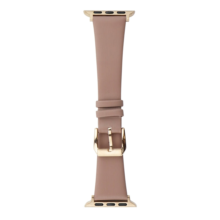 Silk Leather Watch Band, For Apple Watch Series 8&7 41mm / SE 2&6&SE&5&4 40mm, For Apple Watch Ultra 49mm / Series 8&7 45mm / SE 2&6&SE&5&4 44mm