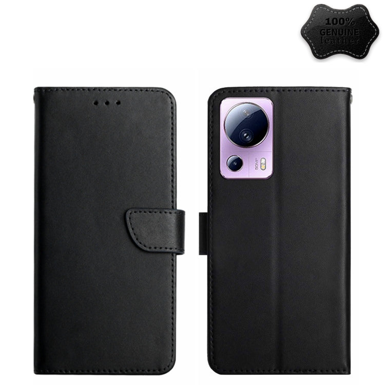 Genuine Leather Fingerprint-proof Flip Phone Case, For OPPO Reno8 T 5G/A1 Pro 5G, For Xiaomi 13 Lite, For Samsung Galaxy A24 4G