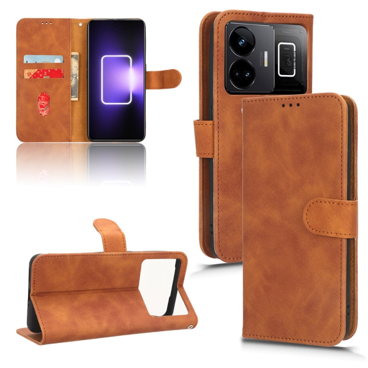 Skin Feel Magnetic Flip Leather Phone Case, For Realme GT Neo 5, For Honor X8a