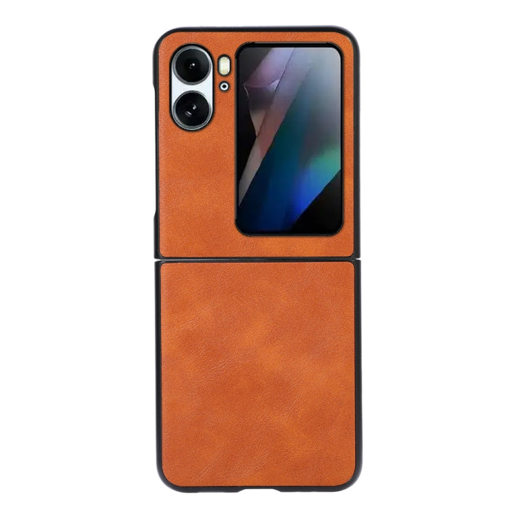 Cowhide Texture PU Phone Case, For OPPO Find N2 Flip