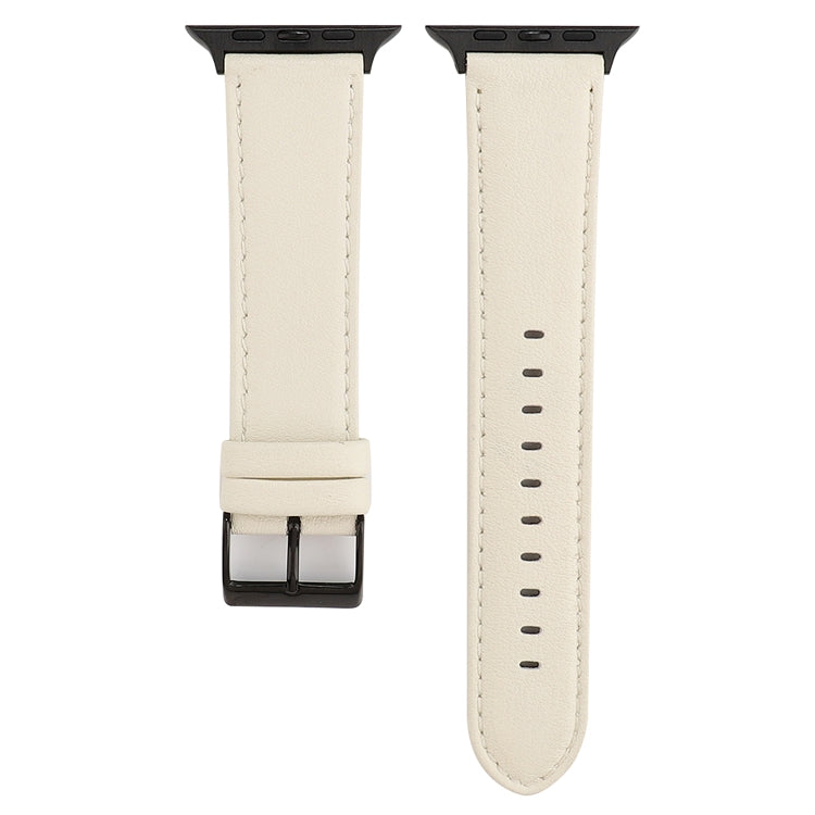 Cowhide Texture Leather Watchband, For Apple Watch Series 8&7 41mm / SE 2&6&SE&5&4 40mm / 3&2&1 38mm, For Apple Watch Series 7 45mm / 6 & SE & 5 & 4 44mm / 3 & 2 & 1 42mm, For Apple Watch Series 7 41mm / 6 & SE & 5 & 4 40mm / 3 & 2 & 1 38mm������������...