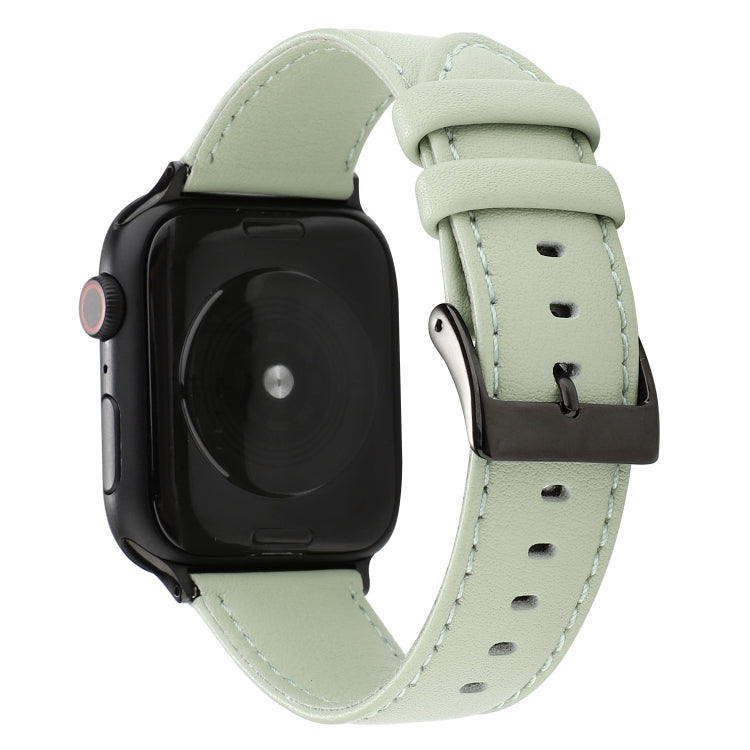 Cowhide Texture Leather Watchband, For Apple Watch Series 8&7 41mm / SE 2&6&SE&5&4 40mm / 3&2&1 38mm, For Apple Watch Series 7 45mm / 6 & SE & 5 & 4 44mm / 3 & 2 & 1 42mm, For Apple Watch Series 7 41mm / 6 & SE & 5 & 4 40mm / 3 & 2 & 1 38mm