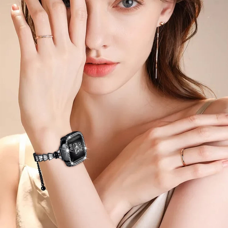 Full Diamond Crown Metal Watch Band, For Apple Watch Series 8&amp;7 45mm / SE 2&amp;6&amp;SE&amp;5&amp;4 44mm, For Apple Watch Series 8&amp;7 41mm / SE 2&amp;6&amp;SE&amp;5&amp;4 40mm