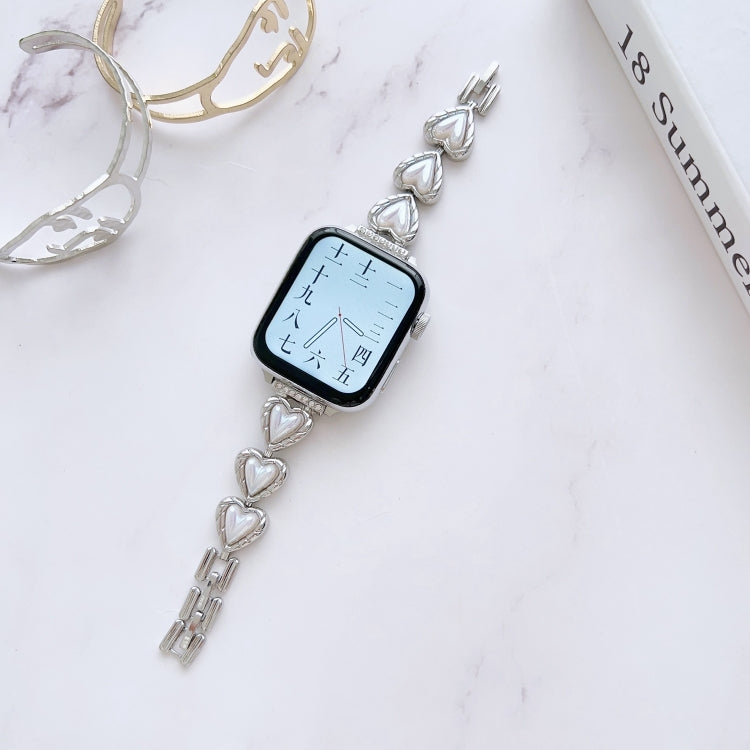 Metal Bracelet Watch Band, For Apple Watch Series 8&amp;7 45mm / SE 2&amp;6&amp;SE&amp;5&amp;4 44mm, For Apple Watch Series 8&amp;7 41mm / SE 2&amp;6&amp;SE&amp;5&amp;4 40mm