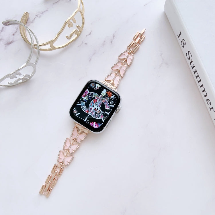 Metal Bracelet Watch Band, For Apple Watch Series 8&amp;7 45mm / SE 2&amp;6&amp;SE&amp;5&amp;4 44mm, For Apple Watch Series 8&amp;7 41mm / SE 2&amp;6&amp;SE&amp;5&amp;4 40mm