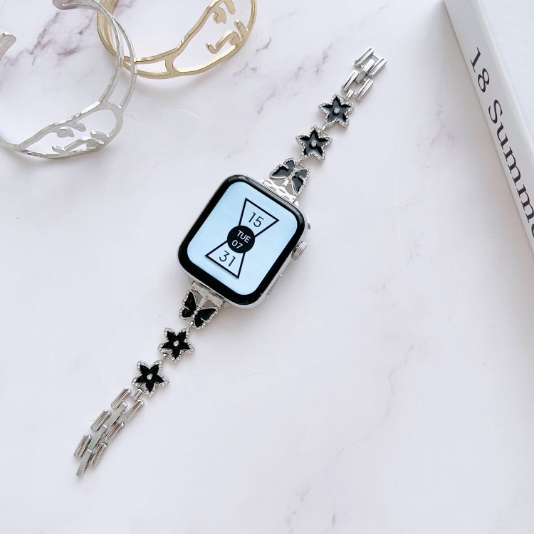 Metal Bracelet Watch Band, For Apple Watch Series 8&amp;7 45mm / SE 2&amp;6&amp;SE&amp;5&amp;4 44mm, For Apple Watch Series 8&amp;7 41mm / SE 2&amp;6&amp;SE&amp;5&amp;4 40mm