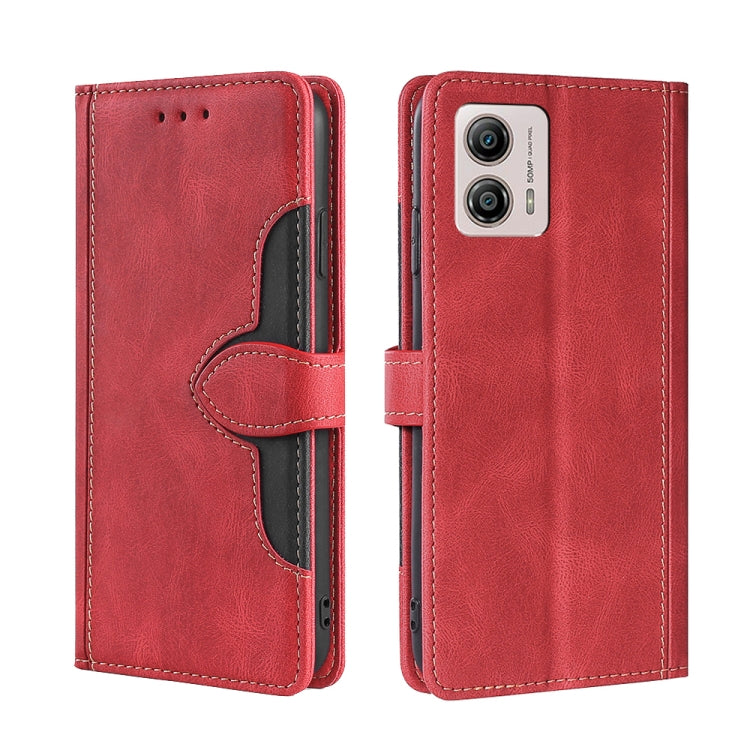 Skin Feel Magnetic Buckle Leather Phone Case, For Motorola Moto G53 5G/G13 4G/G23 4G, For Motorola Moto G73 5G, For OPPO Reno8 T 5G/A1 Pro 5G, For Xiaomi Redmi 12C 4G, For Kyocera Android One S10, For OnePlus Ace 2/11R