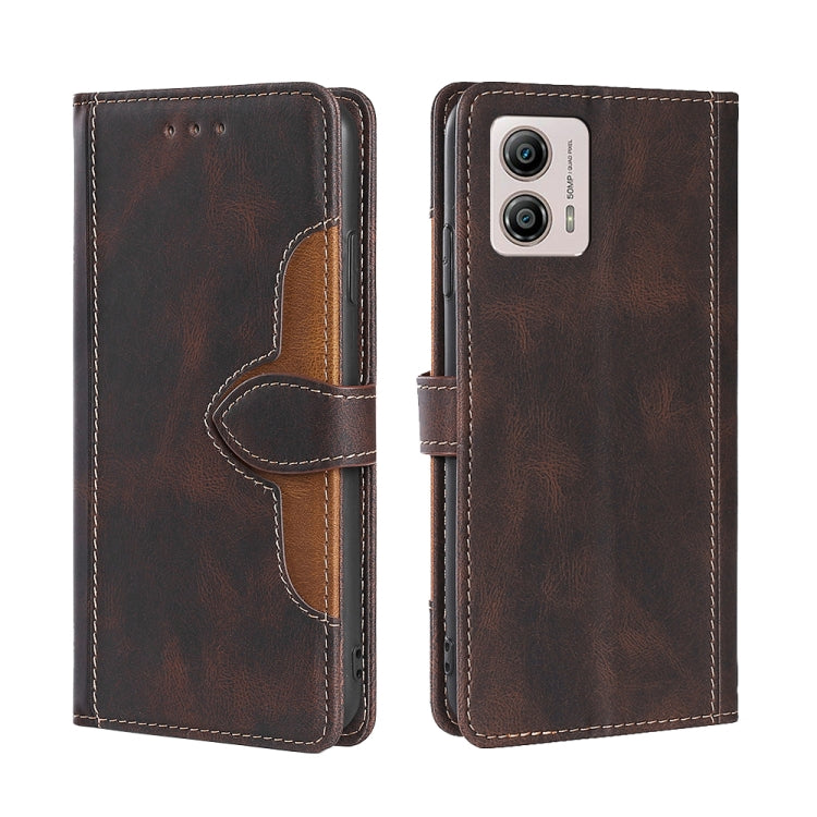 Skin Feel Magnetic Buckle Leather Phone Case, For Motorola Moto G53 5G/G13 4G/G23 4G, For Motorola Moto G73 5G, For OPPO Reno8 T 5G/A1 Pro 5G, For Xiaomi Redmi 12C 4G, For Kyocera Android One S10, For OnePlus Ace 2/11R