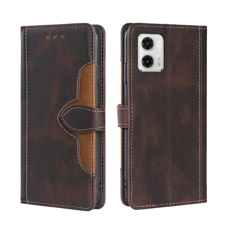 Skin Feel Magnetic Buckle Leather Phone Case, For Motorola Moto G53 5G/G13 4G/G23 4G, For Motorola Moto G73 5G, For OPPO Reno8 T 5G/A1 Pro 5G, For Xiaomi Redmi 12C 4G, For Kyocera Android One S10, For OnePlus Ace 2/11R