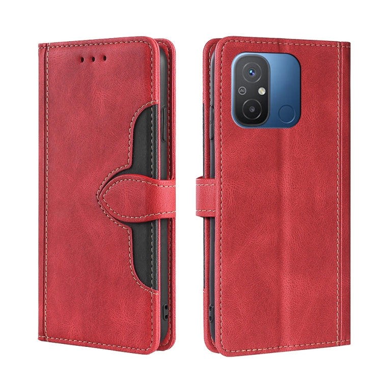 Skin Feel Magnetic Buckle Leather Phone Case, For Motorola Moto G53 5G/G13 4G/G23 4G, For Motorola Moto G73 5G, For OPPO Reno8 T 5G/A1 Pro 5G, For Xiaomi Redmi 12C 4G, For Kyocera Android One S10, For OnePlus Ace 2/11R