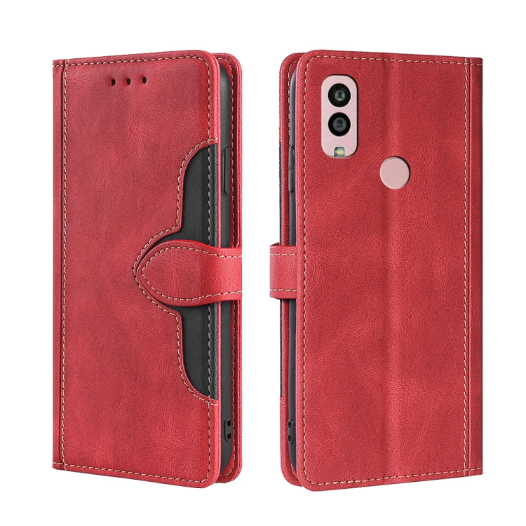 Skin Feel Magnetic Buckle Leather Phone Case, For Motorola Moto G53 5G/G13 4G/G23 4G, For Motorola Moto G73 5G, For OPPO Reno8 T 5G/A1 Pro 5G, For Xiaomi Redmi 12C 4G, For Kyocera Android One S10, For OnePlus Ace 2/11R