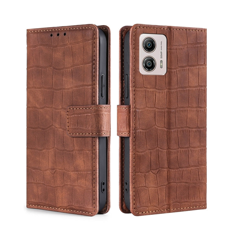 Skin Feel Crocodile Magnetic Clasp Leather Phone Case