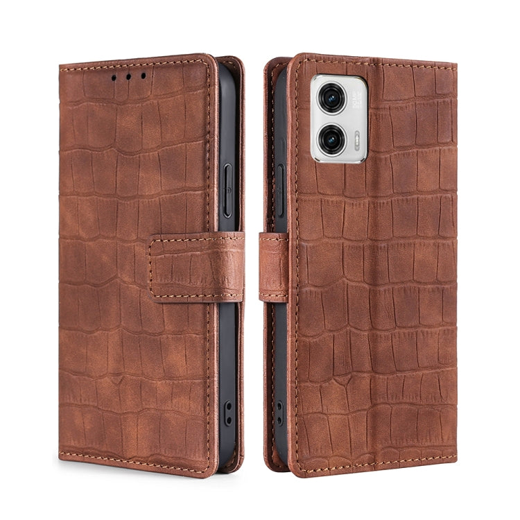 Skin Feel Crocodile Magnetic Clasp Leather Phone Case