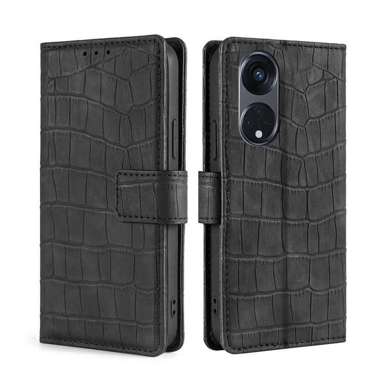 Skin Feel Crocodile Magnetic Clasp Leather Phone Case