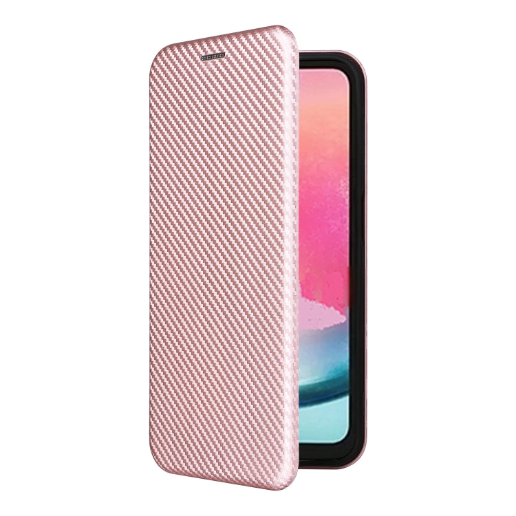 Carbon Fiber Texture Flip Leather Phone Case