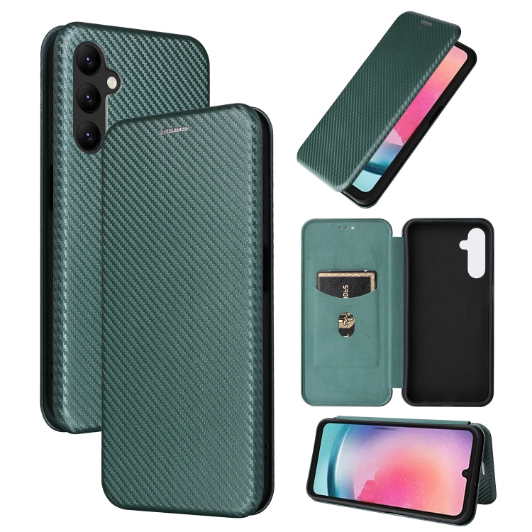 Carbon Fiber Texture Flip Leather Phone Case