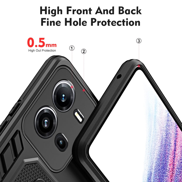 Variety Brave Armor Finger Loop Holder Phone Case, For vivo V25 5G / V25e, For vivo Y16 4G, For vivo Y21 / Y33s / Y21T India, For vivo Y35 4G