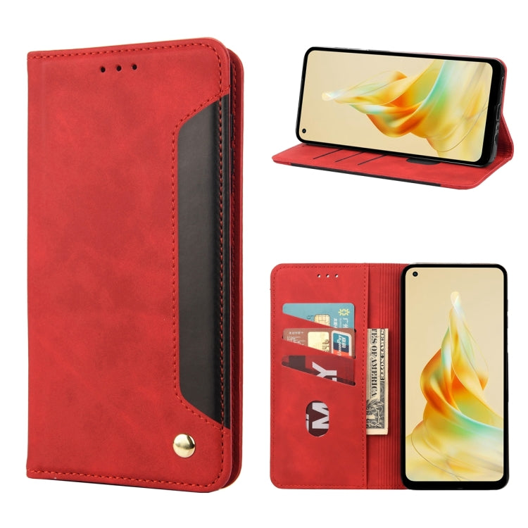 Skin Feel Splicing Leather Phone Case, For OPPO Reno8 T 4G, For Xiaomi Redmi Note 12 5G Global / Poco X5 5G, For Xiaomi Redmi Note 12 Pro 5G Global, For Xiaomi Redmi Note 12 Pro+ 5G Global