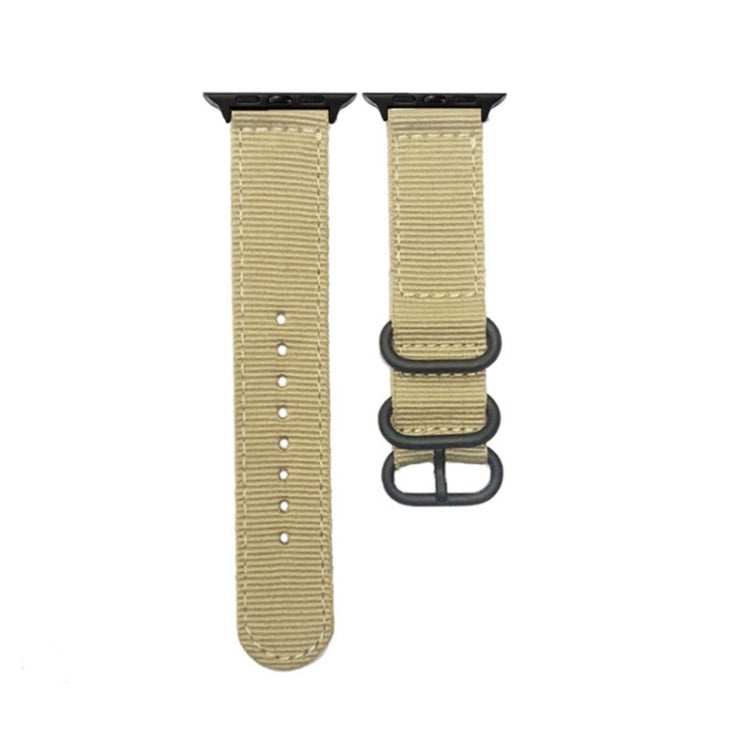 Black Buckle Canvas Watch Band, For Apple Watch Series 8&amp;7 41mm, For Apple Watch Series 8&amp;7 45mm