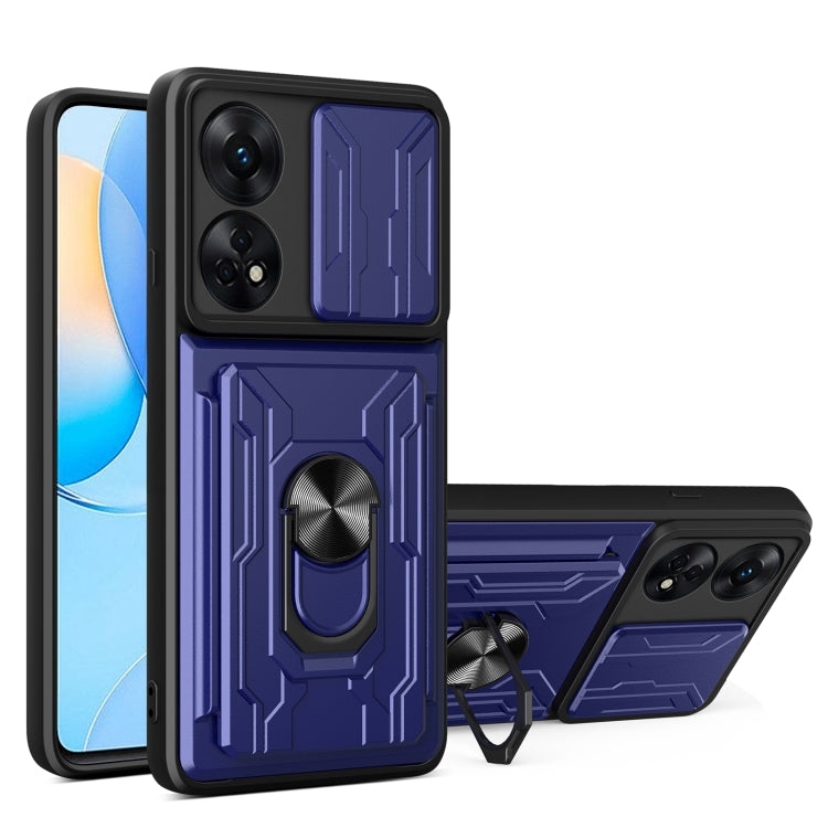 Sliding Camshield Card Phone Case, For OPPO Reno8 T 4G