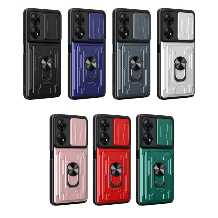 Sliding Camshield Card Phone Case, For OPPO Reno8 T 4G