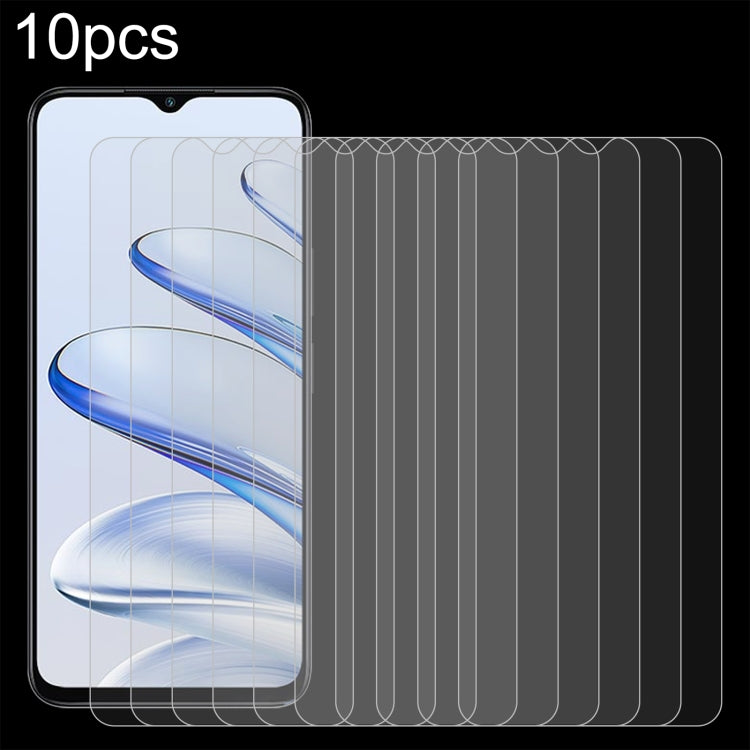 10pcs 0.26mm 9H 2.5D Tempered Glass Film, For Nokia C12 Pro (10 PCS), For Honor 70 Lite (10 PCS), For vivo iQOO Z7x (10 PCS)